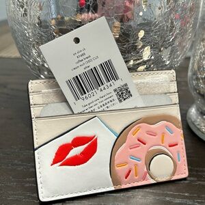 Kate Spade Coffe Break Donut Small Slim Card Holder
